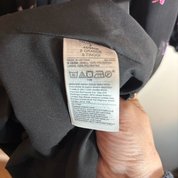 BANANA REPUBLIC Sz 8 Floral Faux Wrap Maxi Dress Ruffle Balloon Sleeve Sheer - Picture 8 of 13